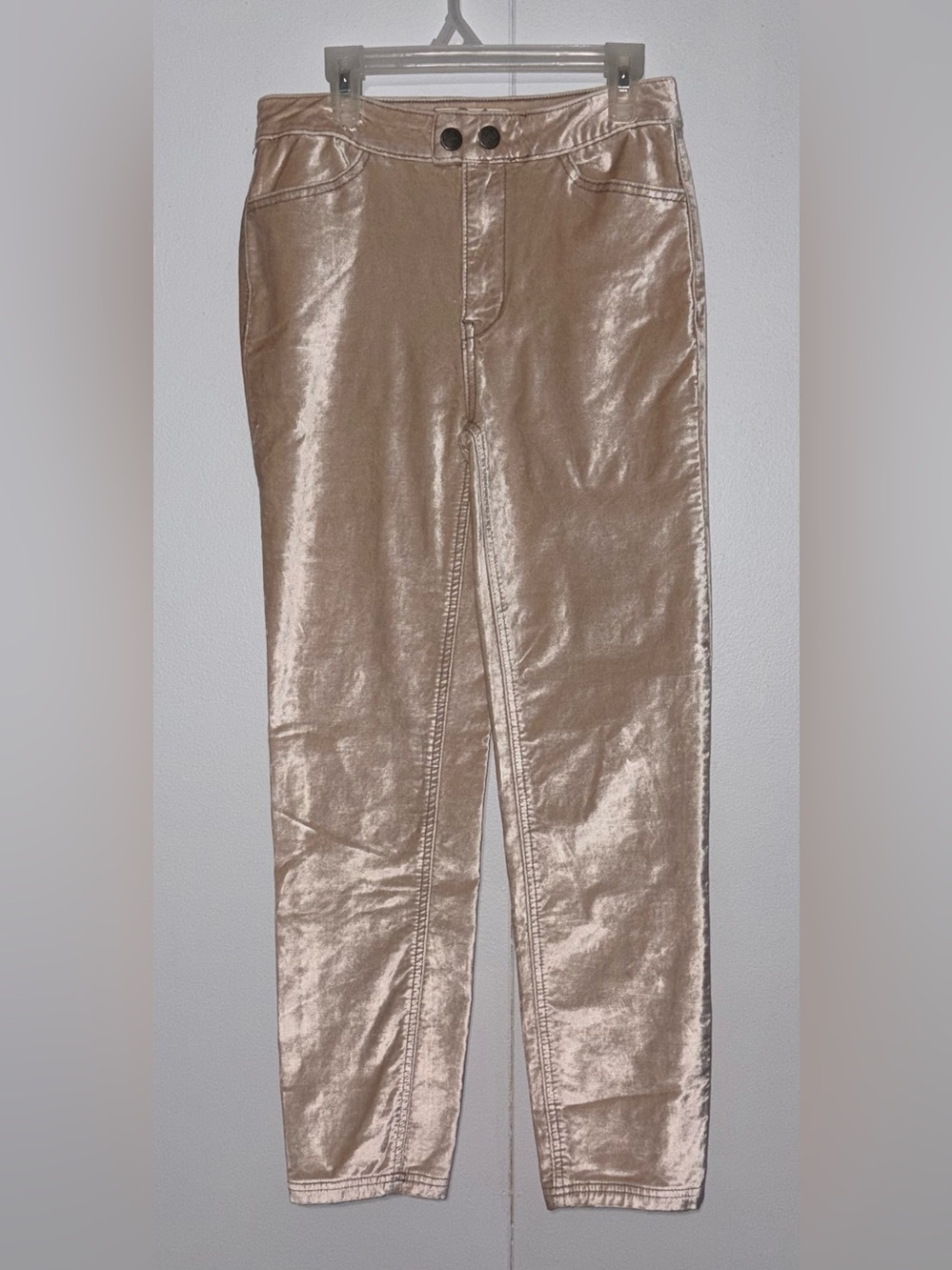 Free People We The Free Sweet Jane Velvet Pants 26 Champagne Skinny